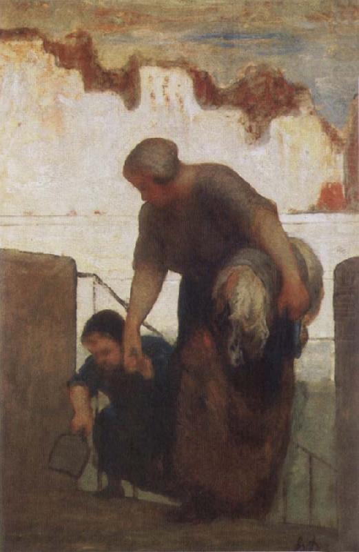Honore  Daumier The Washer woman china oil painting image